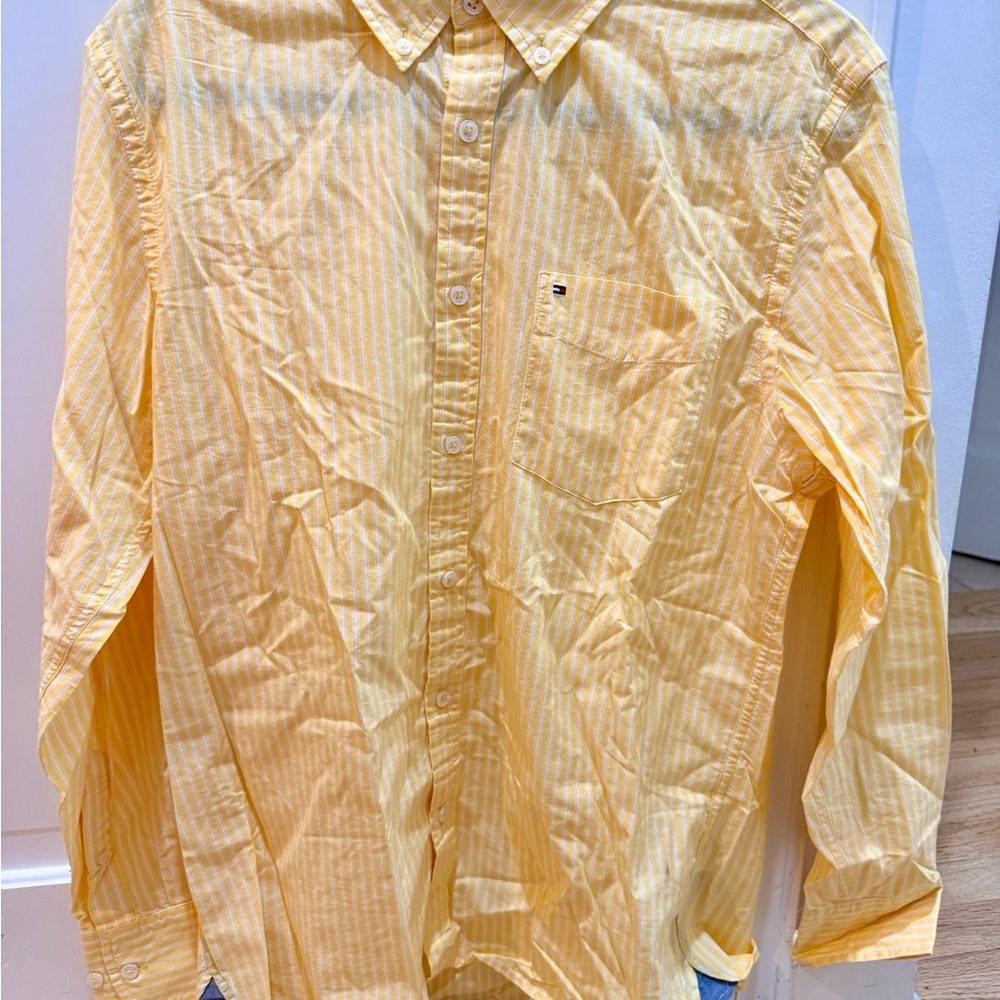 Tommy Hilfiger Yellow Casual Button Down Shirt